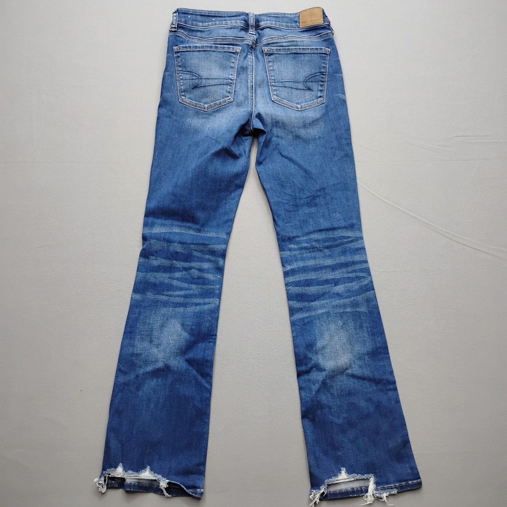 American Eagle Skinny Kick Jeans Womens 6 Blue Super Stretch - Picture 2 of 8
